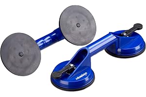 Relaxdays 2 st. dubbla sugproppar med handtag, vakuumproppar, 80 kg kapacitet, 12 cm diameter