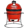 Kamado Joe KJ13RH Joe Jr. Barbacoa de carbón de cerámica en rojo fuego