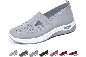 Gyaimxfu Scarpe Donna Ortopediche,Orthopedic Sneaker Scarpe Ortopediche da Donna Estive Scarpe da Passeggio Antiscivolo Senza Lacci Sneakers Ginnastica Camminata Sportive a Punta Chiusa Sandali