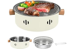 1 st, kolgrill grill, multifunktionellt mini rökfritt grillställ, utomhus camping runt kol grillset för familjesammankomster