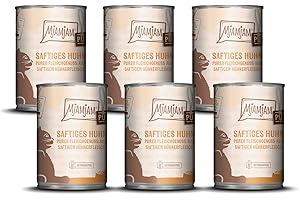 MjAMjAM - Premium Nassfutter für Katzen - purer Fleischgenuss - saftiges Hühnchen pur, 6er Pack (6 x 400g), getreidefrei mit extra viel Fleisch