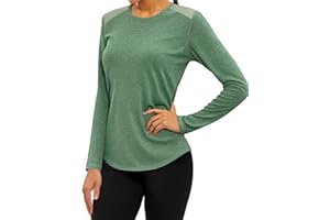 Gyabnw Sport Langarmshirt Damen Shirt Fitness Funktionsshirt Laufshirt Wandershirt Sportbekleidung Activewear Oberteile