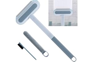 ORRDIFFI Fensterreiniger mit Teleskopstiel, fenstergitter reinigungs bürste Fensterputzer mit Griff,Multifunktionaler Reinigungsbürste für Duschglastür,Fensterreinigungsbürste 18 x 6 (Regelmäßig: 44cm)