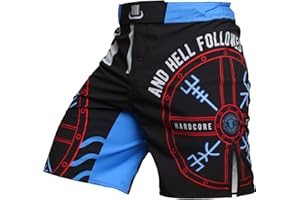 Hardcore Training Fight Shorts Hombre Pantalones Cortos MMA BJJ Boxeo Grappling Fitness No Gi