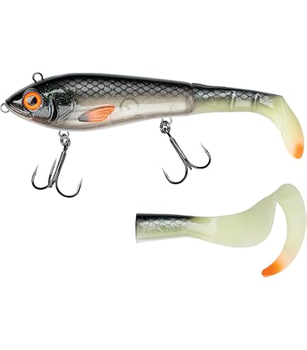 SavageGear 4D Pike Shad 20cm Fire Tiger - Leurre Brochet Ultra-Réaliste Avec Rattle Et Attractant