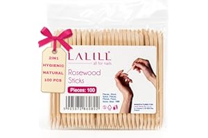 ‎LALILL LALILL Holzstäbchen 100 Stück - Nailhautschieber - Holz Orange Sticks for Maniküre, Pediküre - Maniküre Nailhautpflege for Tattoo, Eyelashes, Beauty, Make-up, Nails