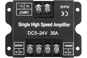 OUMIJ Amplificatore di Segnale, DC5-24V 30A Amplificatore di Segnale a LED Monocolore per Controller LED RGB Light Strip