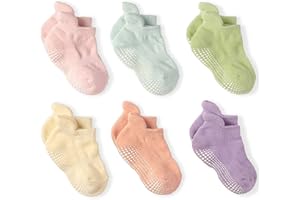 LA Active Grip Ankle Socks - Cozy Warm Winter Socks - for Baby Toddler Infant Newborn Kids Boys Girls Non Slip/Anti Skid