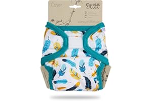 ‎PETIT LULU Petit Lulu XL Überhose (12-17 kg) für Stoffwindeln Klett (Gefieder)