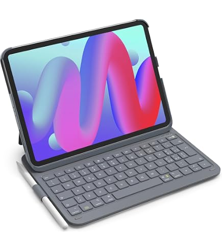 Kaidisen Custodia Con Tastiera Retroilluminata Per IPad A16 11ª Gen E 10ª Gen | Tasti Rotondi Arcobaleno 7 Colori