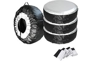 Dasing 4 Stücke Reifen Abdeckung Fall Auto Reserverad Abdeckung Aufbewahrungs Beutel Trage Tasche Polyester Reifen Für Autos Rad Schutz Abdeckungen 4 Saison