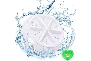 Gosear Portable Mini Washing Machine,Turbo Washer & Dishwasher with USB Powered Portable Ultrasonic Turbine Sterilization Rem