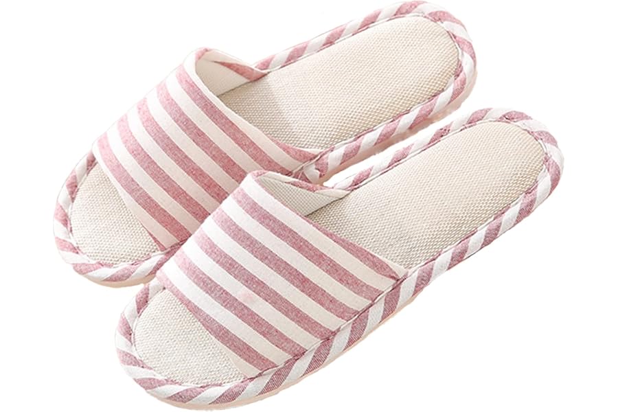 AioTio Women and Men Cotton Linen Slipper Comfortable Casual for Indoor Use