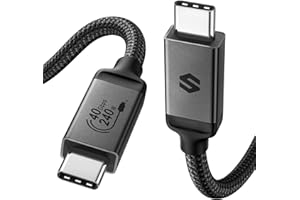 Silkland Cable USB4 Certificado para Thunderbolt 4, Datos de 40Gbps, Carga PD3.1 de 240W (48V/5A), HDR 8K@60Hz, Cable USB-C a USB-C para MacBook, iPad Pro, iMac, Hub, Dock, SSD, monitor, 1m