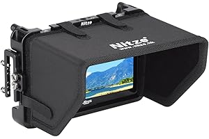 Nitze Cage Jaula para Monitor PortKeys LH5P / LH5P II de 5,5" con Parasol y Abrazadera para Cable HDMI - JT-I01B