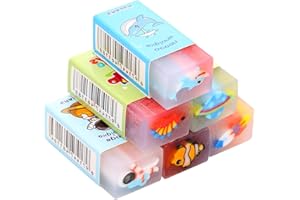 BHSDZX Plastic Erasers Rubbers Eraser Soft Cute Colorful Pencil Eraser for School Office Painting Learning 6pcs