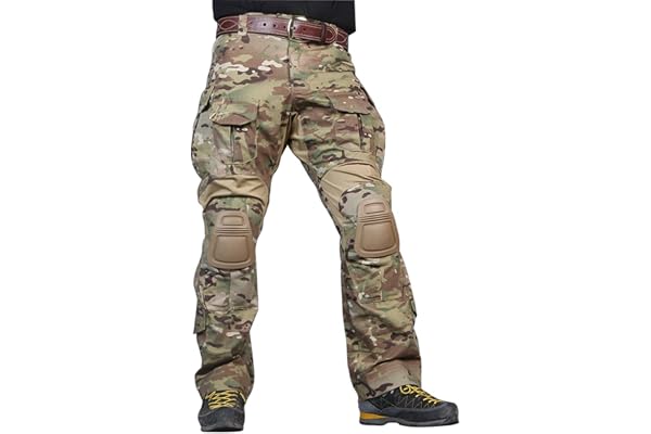 Homme Tenues de Combat Pantalon Militaire Paintball Gen3 Tactique Pantalon et Genouillères Multicam MC