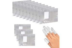 USMLICER 100 pezzi Remover Foil Wraps del Rimuovere Smalto Gel per Unghie, Fogli Di Alluminio Per Rimuovere Lo Smalto, Solvente per Rimuovere Smalto Semipermanente per Rimuovere Smalto e Gel