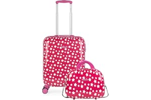 ITACA - Maletas De Viaje Cabina Infantil, Maleta Infantil Niño, Maleta Niños con Ruedas, Maletas De Viaje Infantiles, Maletas De Viaje Cabina Niños. Maletas de Viaje Cabina. Fucsia