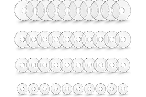40 stycken anti-vildkött skiva, anti-vildkött piercingskiva, 3 mm/5 mm/7 mm/9 mm inga dragpiercingskivor, klar silikon örhänge baksida dynor brickor för örhänge rygg silikonskivor