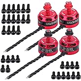 RC Brushless Motor, 4pcs DX2205 2300KV Brushless Motor 2-4S Racing Edition Red for QAV210 X220 QAV250 FPV Racing Drone (2CW 2