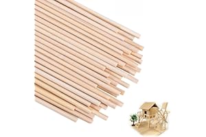 Exsbtay 200 Pezzi Bastoncini Bamboo 300mm x 3mm, Bastoncini Legno per Lavoretti Strisce di bambù Quadrati Bastoncini Zucchero Filato,per Creazioni Fai da Te Progetti d’Arte Decorazioni