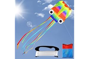 Cerf-Volant Pieuvre, Hillylolly Cerf Volant Enfant, Cerf Volant Acrobatique, Cerf Volant Monofil, Cerf-Volant Adulte, Cerfs-Volants et Jouets d'Extérieur Volants avec Cordon de 100 Mètres