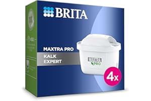 BRITA Maxtra Pro Expert wkład filtrujący do kranu, ochrona przed kamieniem, 4 sztuki, do karafki filtrującej, formuła zapobiegająca osadzaniu się kamienia, 50% wydajniejsza niż All-in-1, redukuje