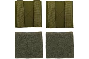 4-stycke Molle Panel-lappar, 10 x 10 cm Patch-bord Morales, Molle Panel Klett-tillbehör, Lämpligt för utomhusryggsäckar, DIY-tillbehör (Militärgrön)
