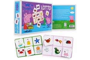 Barbo Toys - Peppa Wutz - Lotto Memory Spiel für Kinder ab 3 Jahre - Lotto Spiel Kinder - 42 Karten - Pädagogische Kinderspiele - Peppa Pig - Lernspiele ab 3 Jahre - Offizielles Peppa Wutz Spielzeug
