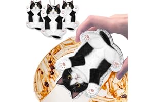 Joukoyo Éponge nettoyante Naturelle biodégradable- Eponge Vaisselle Lavable - Profil d'éponge en Forme de Chat- Éponge Vaisselle compostable en Cellulose et Fibre de Coco - Lot de 3