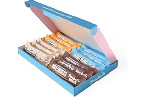 Barebells Wegański batonik proteinowy 12 x – pyszne batony proteinowe z wegańską czekoladą – niskocukrowe, 15 g, bez oleju palmowego – oficjalny pakiet próbny Vegan Mix Box 12 x 55 g