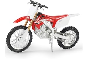 Risopen 1:18 Dirtbike modell motorcykel leksak kompatibel med Honda CRF 450 | Motocros-stil, slät färg, passar 12,7-17,78 cm figurer, för pojkar 8-14