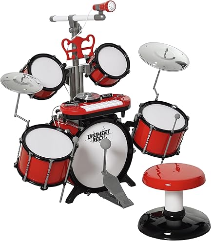 FUZEAU - 8274 - Sistre Rouge - En Plastique - L. 33 Cm - 6 Paires De