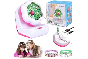 XINRONGDA Clay Bead Spinner, Electric Bead Spinner for Jewelry Making, Bead Bowl for Clay Beads with Needle & Thread, DIY Making Bead Spinner for Making Beading, Waist Beads, Bracelet, Necklace,A