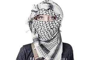 Acunny Foulard de tête de palestinien, foulard palestinien, foulard palestinien, foulard de tête effiyeh, foulard arabe pour homme et femme, Couleur : gris foncé, Siehe Beschreibung