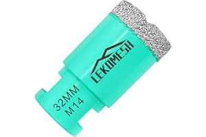 Broca de Diamante 32mm x M14 - Sierra de Corona para Porcelánico Cerámica Mármol Granito Piedra Cuarzo Soldada al Vacío Taladro de Diamante,Amoladora Angular LEKOMESH