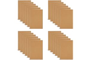 DWIYITTN 24 Pack Pocket Notebook, 8.5x12.5cm Handy Mini Notebook Lined 36 Page Plain Brown Mini Notepad Bulk for Party Bags Small Project Writing Note Taking Sketch