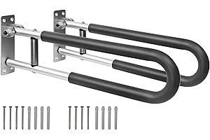 PEPE Mobility Barra Abatible Acolchada 58 cm (x2 uds), Agarraderas Baño para Mayores, Asidero Baños, Asa Seguridad WC