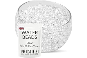 PINNACLE DYNAMICS Clear Water Beads - Bulk (4 Packs) Fills More Than 30 Vases - Decorative Home Accessories - Gel Balls Vase Fillers – Table Centrepiece - Perfect for Flower Vase and Floating Candles