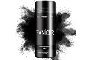 TULAMORIY Fibres Capillaires Pour Cheveux,Fibres capillaires pour épaissir les cheveux,Poudre Densifiante,Fibres capillaires Poudre de Cheveux,Pour Cheveux Fins Clairsemés Racine Calvitie,27.5g (Noir)