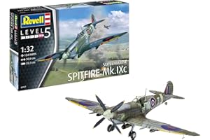 Revell 80-3927 Modellbausatz Flugzeug 1:32 - Supermarine Spitfire Mk.IXc im Maßstab 1:32, Level 5, originalgetreue Nachbildung mit vielen Details, 03927