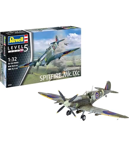 Maquette à Monter Avion Spitfire Mk.IX - Échelle 1:72 - Kit Italeri Complet Avec Peintures Et Outils - Niveau Débutant