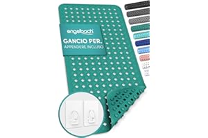 Engelbach® Tappeto vasca antiscivolo 88x40cm - Con 2 ganci per asciugatura rapida - Senza BPA, antimuffa, antibatterico e lavabile in lavatrice