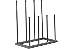 Crystals Welly Boot Rack, Rustproof Boot Rack for 4 Pairs of Wellington Boots, Cast Iron Wellie Boot Holder & Storage - Black