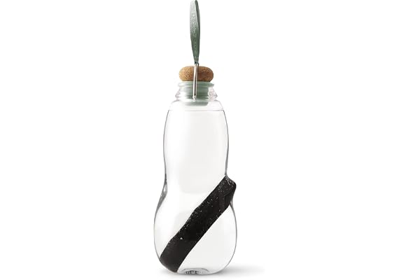 Black+Blum Bouteille d'eau Good avec filtre à charbon | Filtrez l'eau à l'aide de charbon Binchotan japonais traditionnel, surchargez votre hydratation, bouteille anti-fuite sans BPA, olive, 800 ml