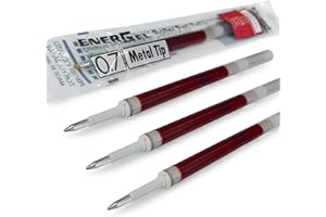 4 x PENTEL Energel 0,7 mm metalowa końcówka uzupełniająca LR7 - pasuje do Energel Xm, BL77/BL57/BL37 - CZERWONA