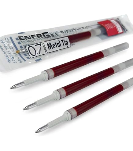 PENTEL Recharge LR7 pour Roller Energel Liquide Pointe 0,7 Tracé 0,35