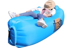 AngLink Gonfiabile Divano Sdraio - Lettino Air Sofà Mare Materassino con Pacchetto Portatile per Interni o Esterni, Viaggi, Campeggio, Spiaggia Giardino, Piscina