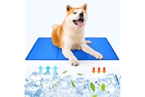 DONWEI Dog Cooling Mat Large 90x50cm, Gel Self Cool Pad, Waterproof Pet Cooling Mat for Dogs, Cats, and Puppies, Pressure Activated